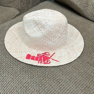Anthropologie lobster straw sun hat